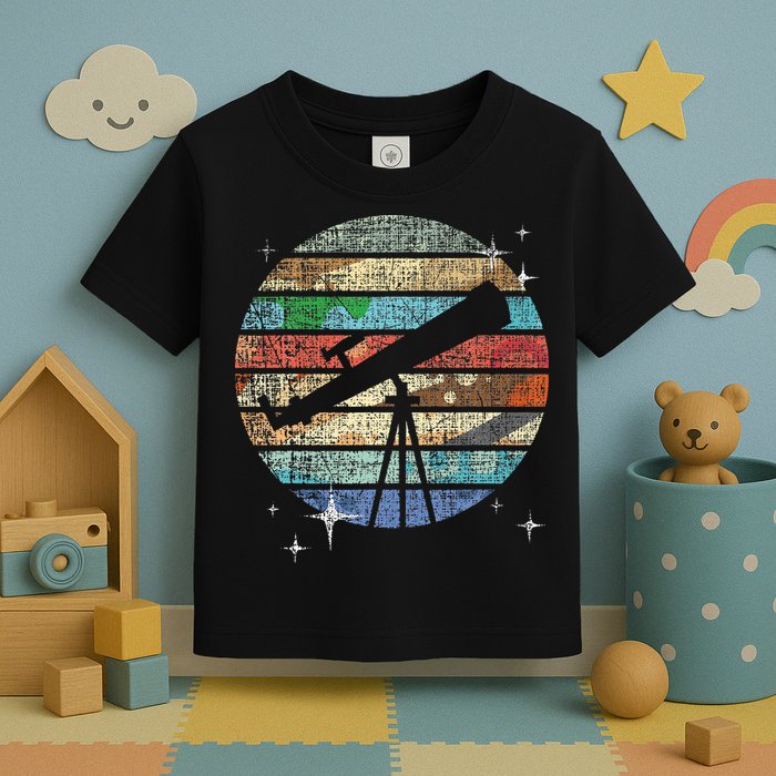 Planets Of Solar System Telescope Astronomy Science Fan Toddler T-Shirt