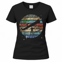 Planets Of Solar System Telescope Astronomy Science Fan Women's T-Shirt