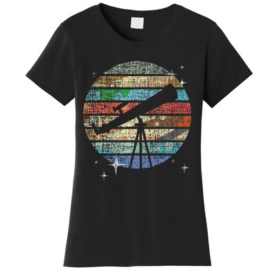 Planets Of Solar System Telescope Astronomy Science Fan Women's T-Shirt