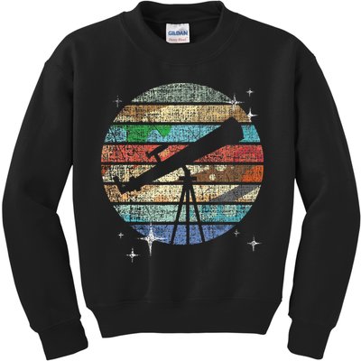 Planets Of Solar System Telescope Astronomy Science Fan Kids Sweatshirt