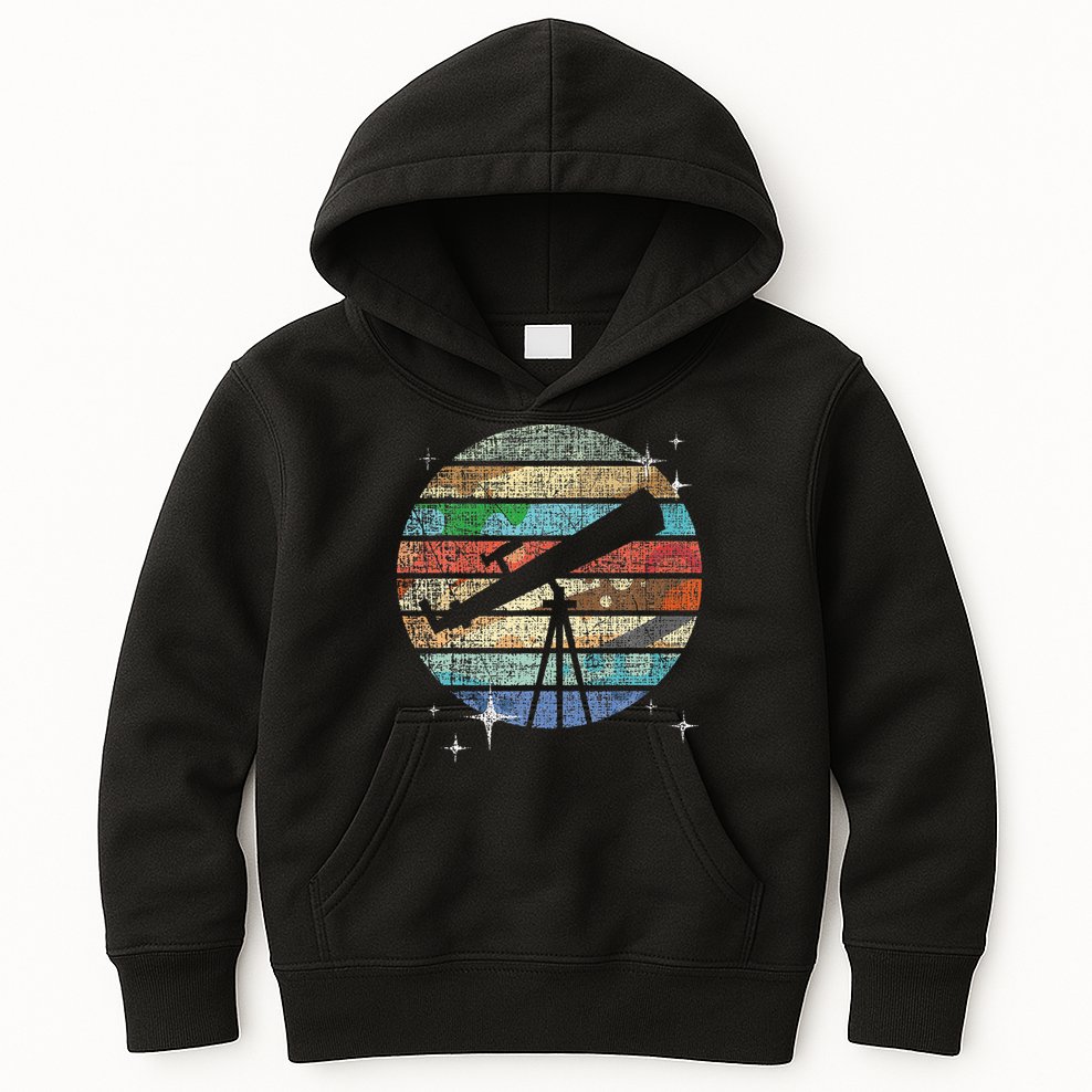 Planets Of Solar System Telescope Astronomy Science Fan Kids Hoodie