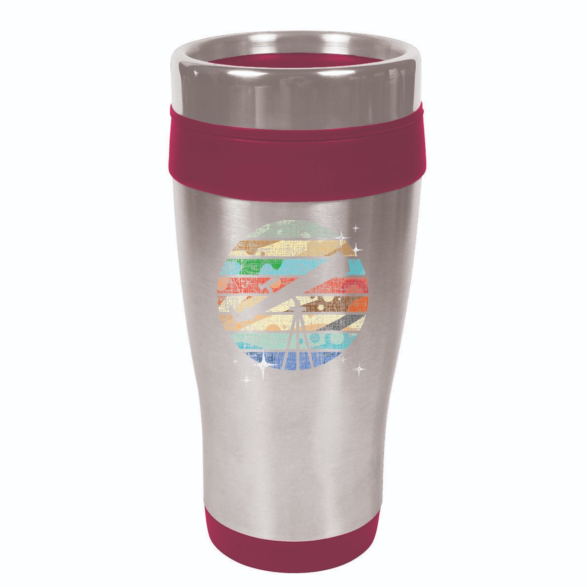 Planets Of Solar System Telescope Astronomy Science Fan 16oz Travel Tumbler