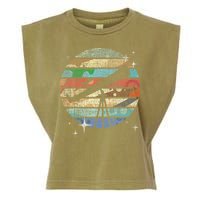 Planets Of Solar System Telescope Astronomy Science Fan Garment-Dyed Women's Muscle Tee