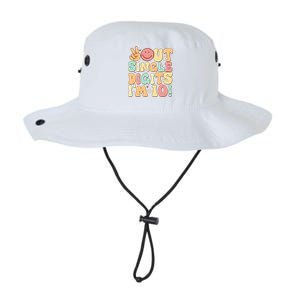 Peace Out Single Digits Retro Groovy 10th Birthday Legacy Cool Fit Booney Bucket Hat