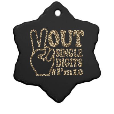 Peace Out Single Digits I'm 10 Leopard Gift Ceramic Star Ornament