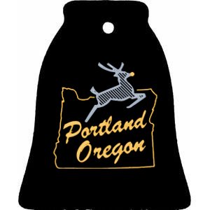 Portland Oregon Swea Ceramic Bell Ornament