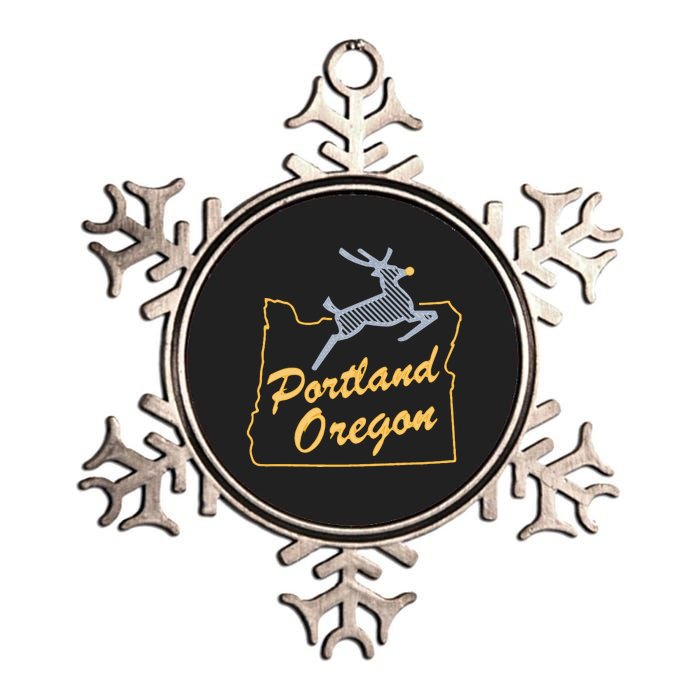 Portland Oregon Swea Metallic Star Ornament