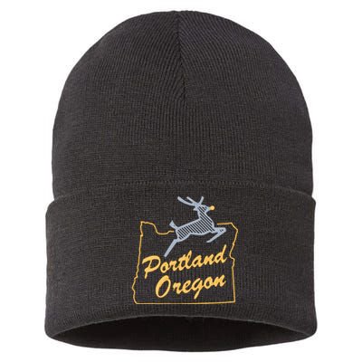 Portland Oregon Swea Sustainable Knit Beanie