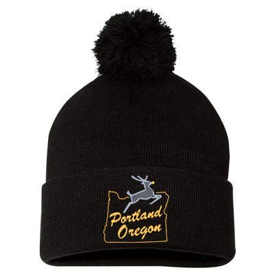 Portland Oregon Swea Pom Pom 12in Knit Beanie