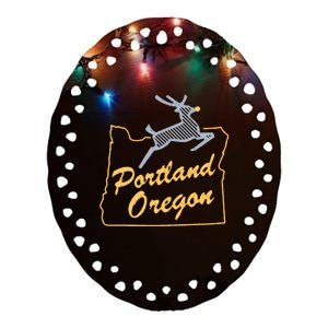 Portland Oregon Swea Ceramic Oval Ornament