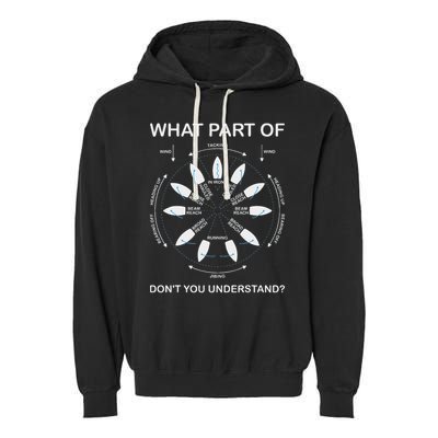 Points Of Sail Manoeuvre Sailing Ship Sailor Garment-Dyed Fleece Hoodie