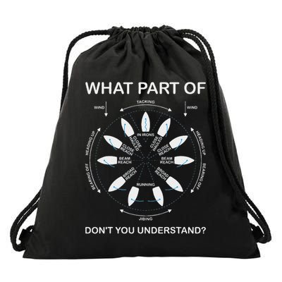 Points Of Sail Manoeuvre Sailing Ship Sailor Drawstring Bag