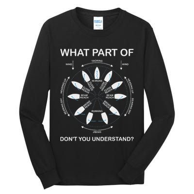 Points Of Sail Manoeuvre Sailing Ship Sailor Tall Long Sleeve T-Shirt