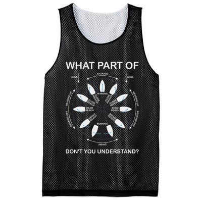 Points Of Sail Manoeuvre Sailing Ship Sailor Mesh Reversible Basketball Jersey Tank