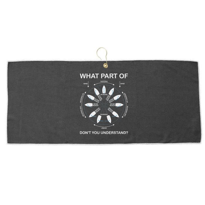 Points Of Sail Manoeuvre Sailing Ship Sailor Large Microfiber Waffle Golf Towel