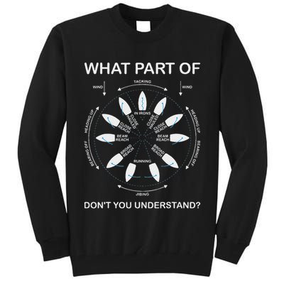 Points Of Sail Manoeuvre Sailing Ship Sailor Tall Sweatshirt