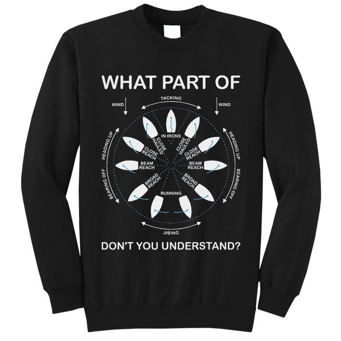 Points Of Sail Manoeuvre Sailing Ship Sailor Tall Sweatshirt