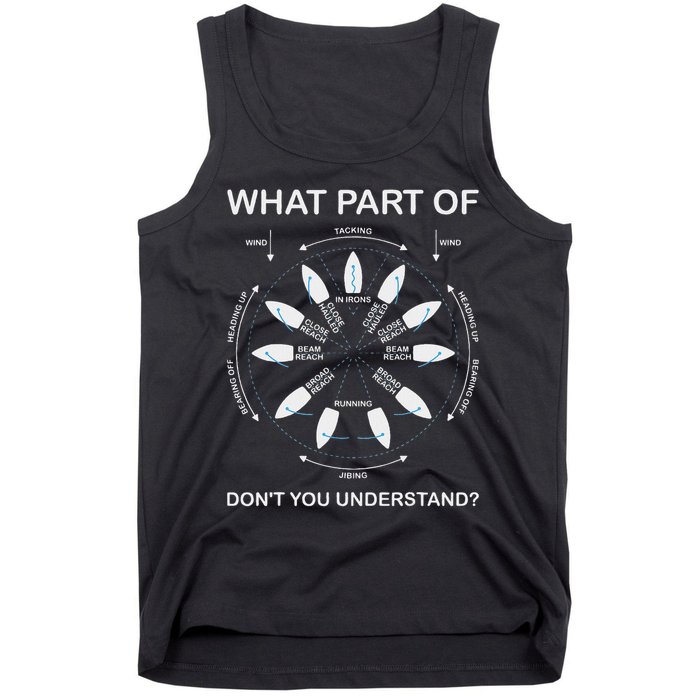 Points Of Sail Manoeuvre Sailing Ship Sailor Tank Top