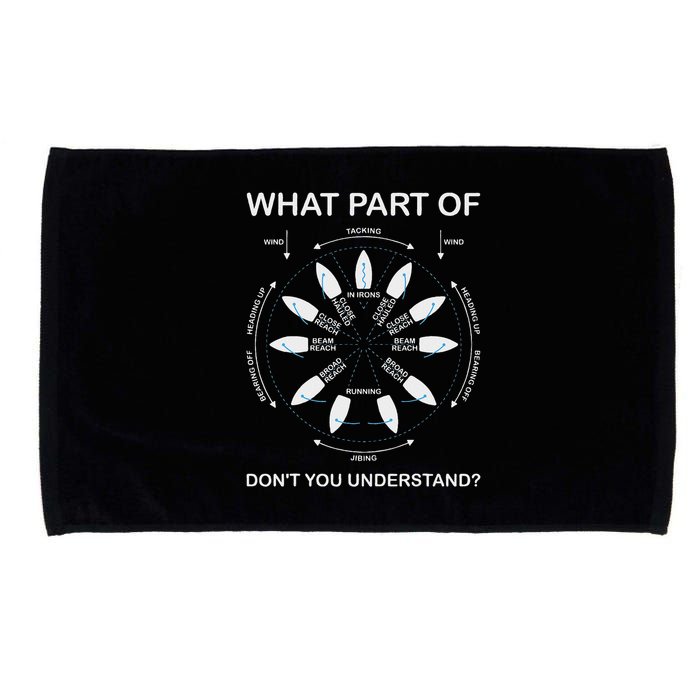 Points Of Sail Manoeuvre Sailing Ship Sailor Microfiber Hand Towel