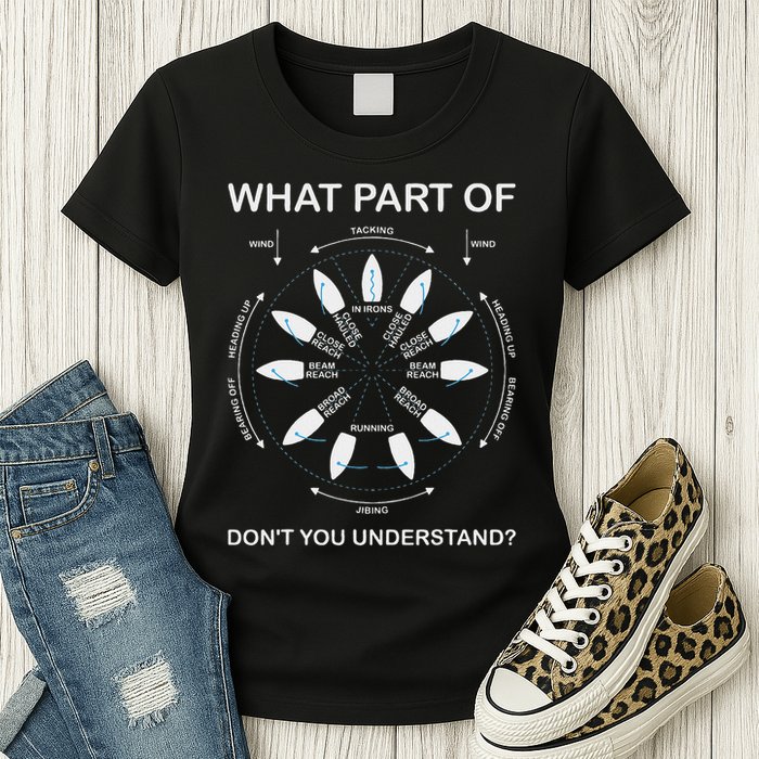 Points Of Sail Manoeuvre Sailing Ship Sailor Womens T-Shirt