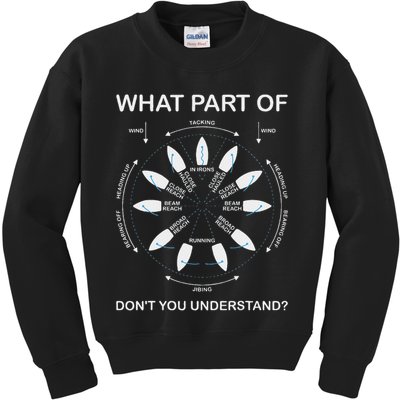 Points Of Sail Manoeuvre Sailing Ship Sailor Kids Sweatshirt