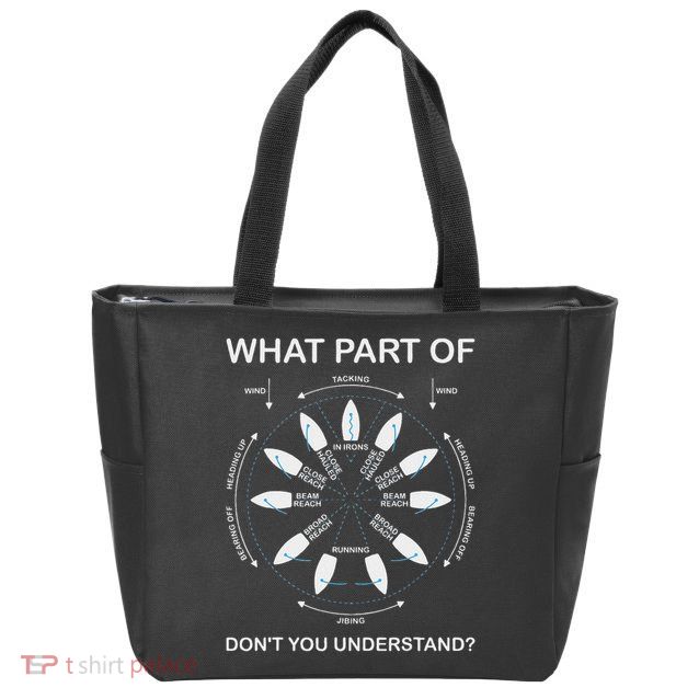 Points Of Sail Manoeuvre Sailing Ship Sailor Zip Tote Bag