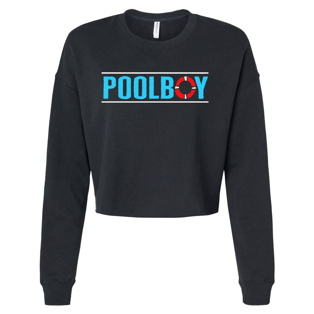 Poolboy Outdoor Swimming Pool Cropped Pullover Crew