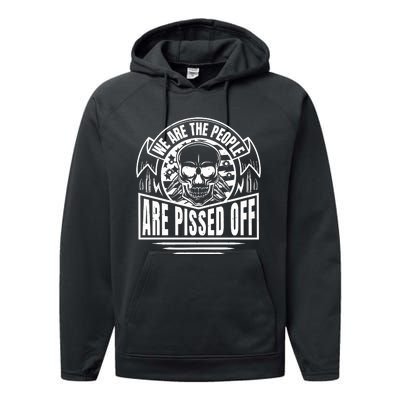 Pissed Off Skull Art Performance Fleece Hoodie