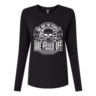 Pissed Off Skull Art Womens Cotton Relaxed Long Sleeve T-Shirt