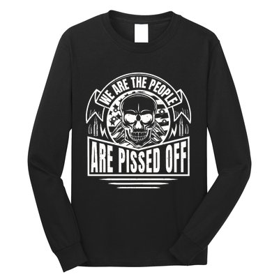 Pissed Off Skull Art Long Sleeve Shirt