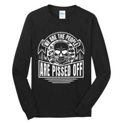 Pissed Off Skull Art Tall Long Sleeve T-Shirt