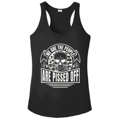 Pissed Off Skull Art Ladies PosiCharge Competitor Racerback Tank