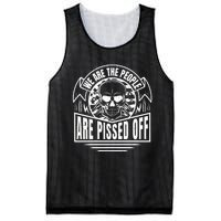 Pissed Off Skull Art Mesh Reversible Basketball Jersey Tank