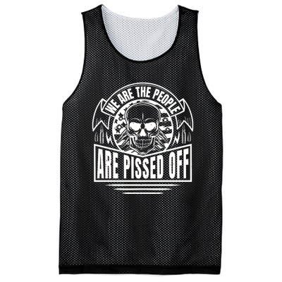 Pissed Off Skull Art Mesh Reversible Basketball Jersey Tank