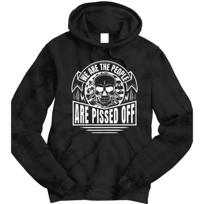 Pissed Off Skull Art Tie Dye Hoodie