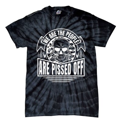 Pissed Off Skull Art Tie-Dye T-Shirt