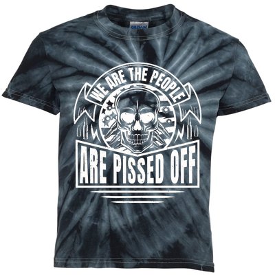 Pissed Off Skull Art Kids Tie-Dye T-Shirt