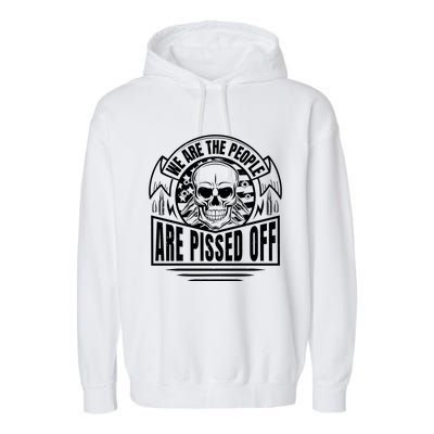 Pissed Off Skull Art Garment-Dyed Fleece Hoodie