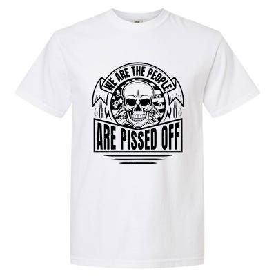 Pissed Off Skull Art Garment-Dyed Heavyweight T-Shirt