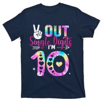 Peace Out Single Digits IM 10 Digits Tie Dye Birthday Girl T-Shirt