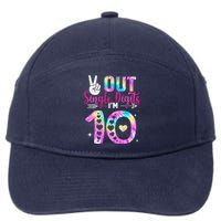 Peace Out Single Digits IM 10 Digits Tie Dye Birthday Girl 7-Panel Snapback Hat