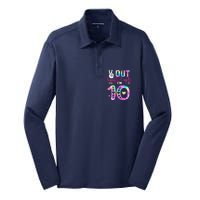 Peace Out Single Digits IM 10 Digits Tie Dye Birthday Girl Silk Touch Performance Long Sleeve Polo