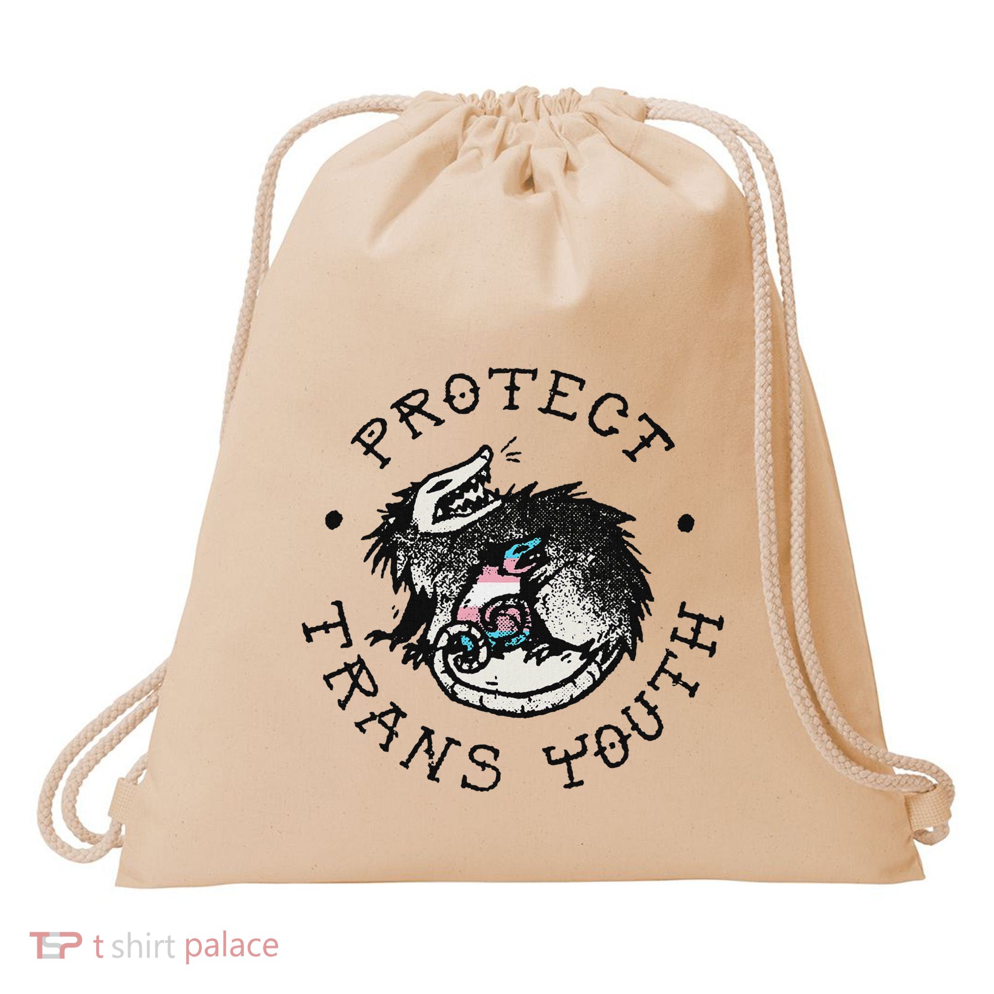 Protect Opossum Support Lgbt Pride Drawstring Bag