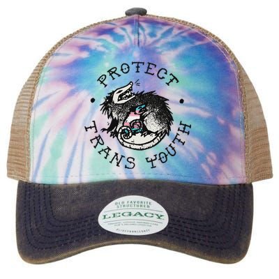 Protect Opossum Support Lgbt Pride Legacy Tie Dye Trucker Hat