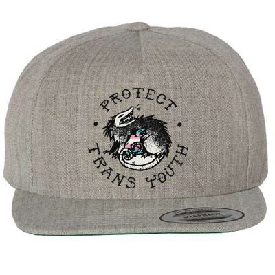 Protect Opossum Support Lgbt Pride Wool Snapback Cap