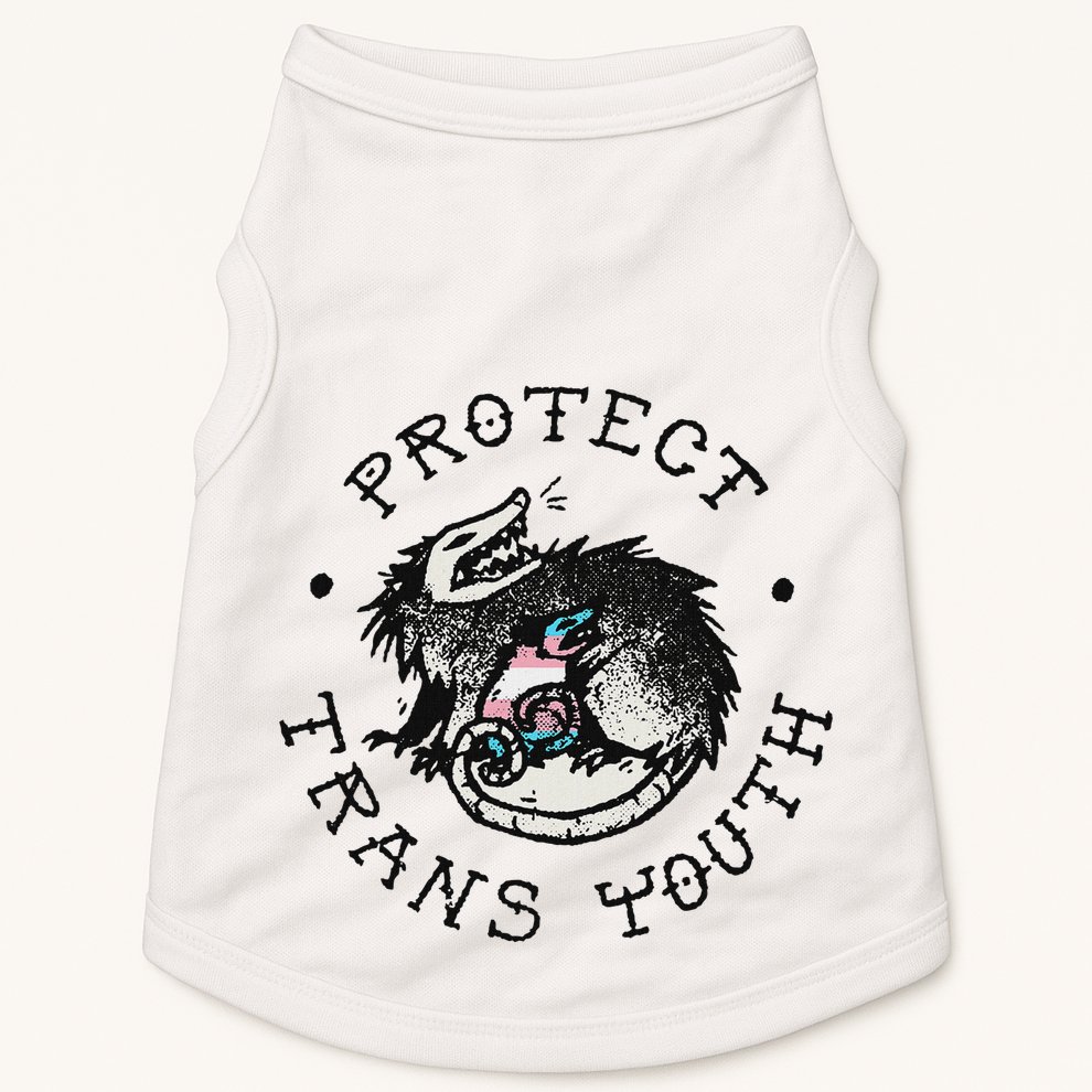 Protect Opossum Support Lgbt Pride Doggie Tank