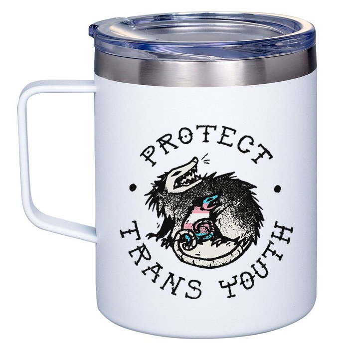 Protect Opossum Support Lgbt Pride 12oz Stainless Steel Coffee Mug