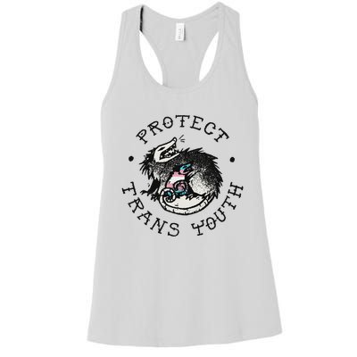 Protect Opossum Support Lgbt Pride Women's Racerback Tank