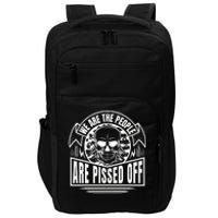 Pissed Off Skull Art Impact Tech Backpack