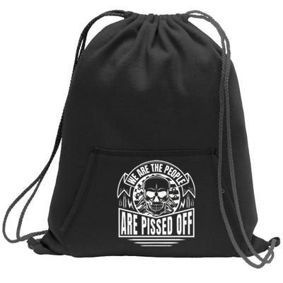 Pissed Off Skull Art Sweatshirt Cinch Pack Bag